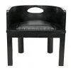 LIVING ROOM Noir Latour Chair With Leather, Charcoal Black 2 LIVING ROOM Noir Latour Chair With Leather, Charcoal Black