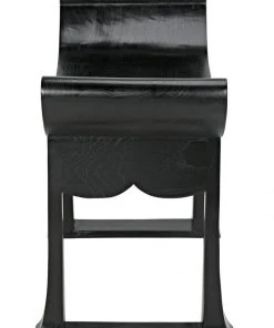 Noir Wey Side Table, Charcoal Black