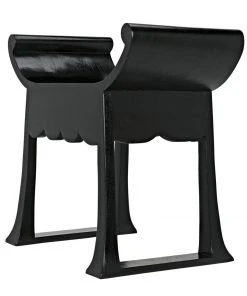 Noir Wey Side Table, Charcoal Black