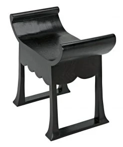 Noir Wey Side Table, Charcoal Black