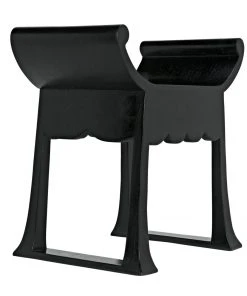 Noir Wey Side Table, Charcoal Black