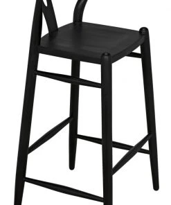 Bar & Counter Stools Noir Zola Barstool, Charcoal Black