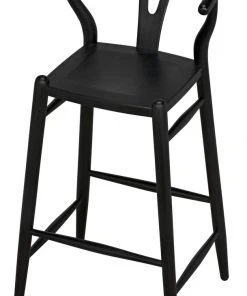 Bar & Counter Stools Noir Zola Barstool, Charcoal Black