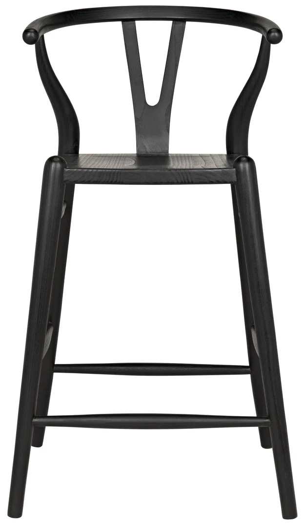 Noir Zola Counter Stool, Charcoal Black Bar & Counter Stools 4 Noir Zola Counter Stool, Charcoal Black Bar & Counter Stools