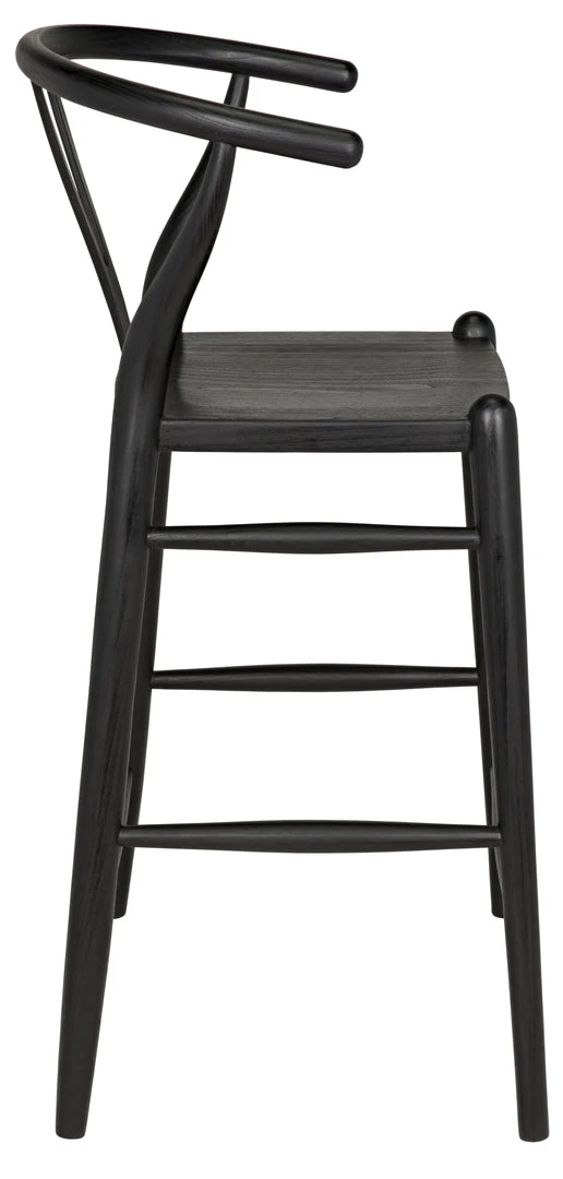 Noir Zola Counter Stool, Charcoal Black Bar & Counter Stools 7 Noir Zola Counter Stool, Charcoal Black Bar & Counter Stools