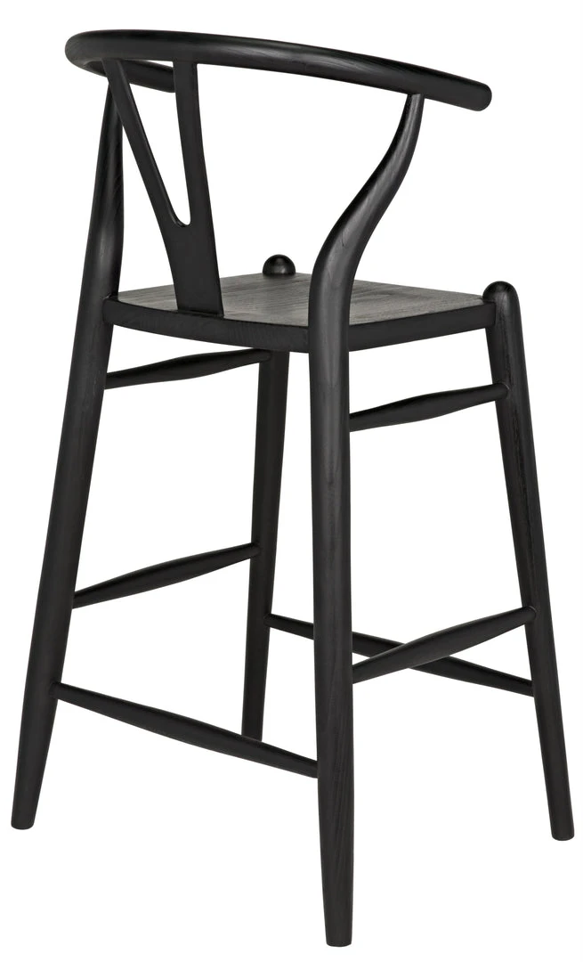 Noir Zola Counter Stool, Charcoal Black Bar & Counter Stools 8 Noir Zola Counter Stool, Charcoal Black Bar & Counter Stools