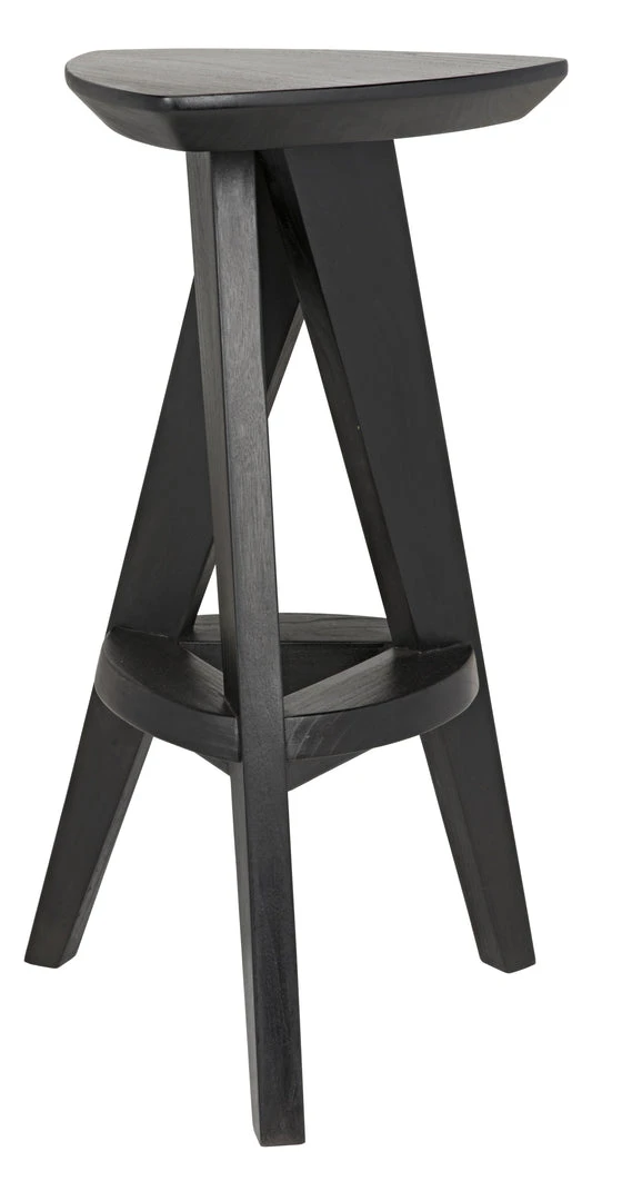 Noir Twist Counter Stool, Charcoal Black 3 Noir Twist Counter Stool, Charcoal Black