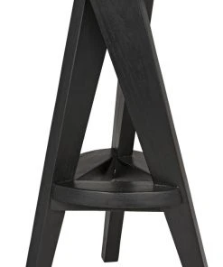 Noir Twist Counter Stool, Charcoal Black