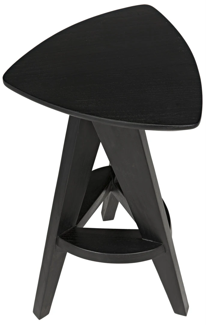 Noir Twist Counter Stool, Charcoal Black 5 Noir Twist Counter Stool, Charcoal Black