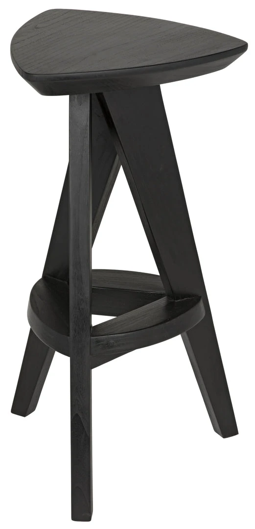 Noir Twist Counter Stool, Charcoal Black 6 Noir Twist Counter Stool, Charcoal Black