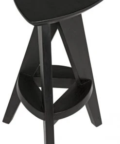 Noir Twist Counter Stool, Charcoal Black 12 Noir Twist Counter Stool, Charcoal Black