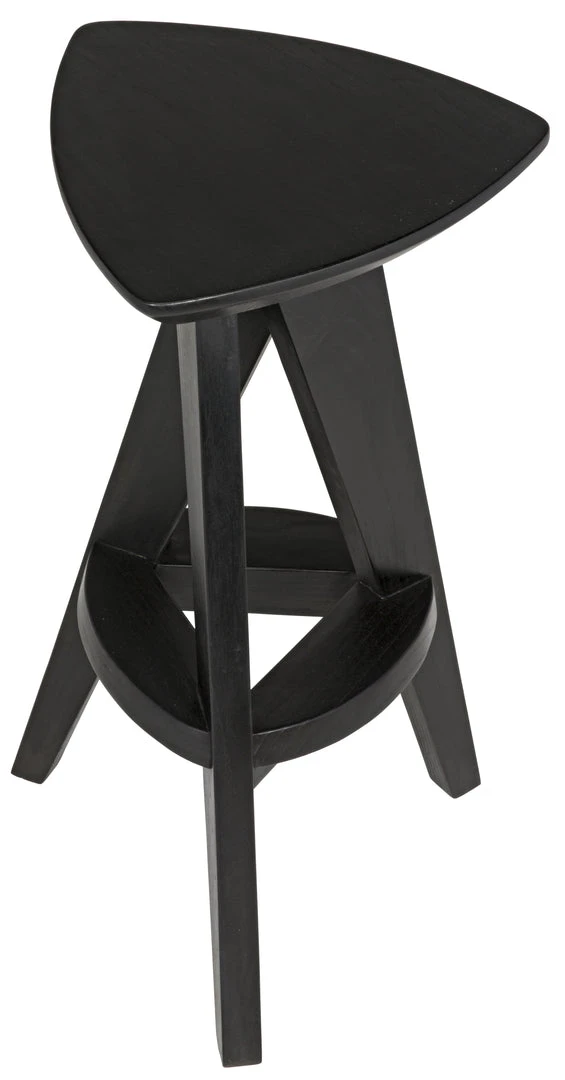 Noir Twist Counter Stool, Charcoal Black 7 Noir Twist Counter Stool, Charcoal Black