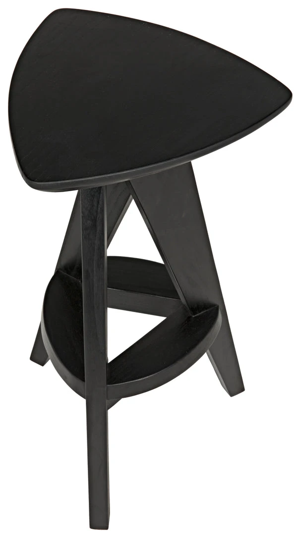 Noir Twist Counter Stool, Charcoal Black 8 Noir Twist Counter Stool, Charcoal Black