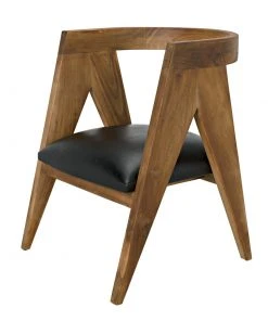 Noir Nominee Chair, Teak With Leather