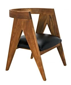 Noir Nominee Chair, Teak With Leather