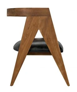 Noir Nominee Chair, Teak With Leather