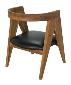 Noir Nominee Chair, Teak With Leather