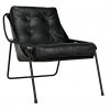 Noir Mr. Malcom Chair, Leather With Metal 1 Noir Mr. Malcom Chair, Leather With Metal