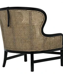 Noir Marabu Chair, Charcoal Black With Leather LIVING ROOM