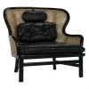 Noir Marabu Chair, Charcoal Black With Leather LIVING ROOM