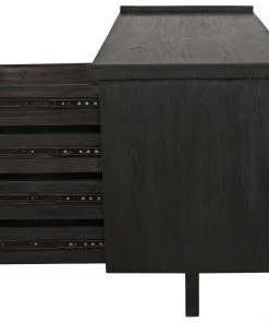 Noir Kennedy Desk, Charcoal Black