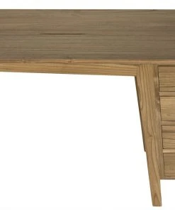 Noir Kennedy Desk, Natural HOME OFFICE