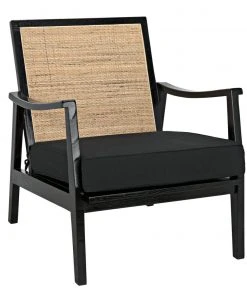 Noir Lichtenstein Chair, Charcoal Black LIVING ROOM