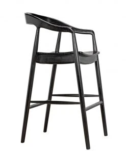 Noir Remo Bar Chair, Charcoal Black Bar & Counter Stools