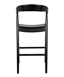 Noir Remo Bar Chair, Charcoal Black Bar & Counter Stools