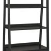 HOME OFFICE Noir Johnson Bookcase, Charcoal Black