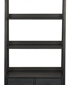 HOME OFFICE Noir Johnson Bookcase, Charcoal Black