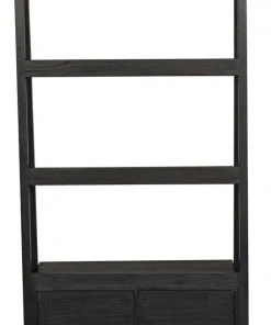 HOME OFFICE Noir Johnson Bookcase, Charcoal Black