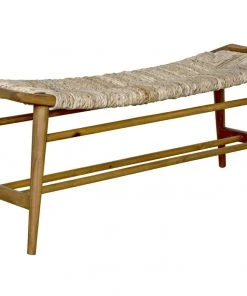 Benches, Ottomans & Poufs Noir Stockholm Bench With Woven