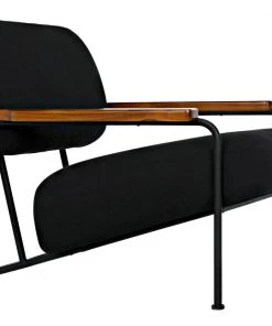 Noir Zeus Chair With Black Cotton Fabric LIVING ROOM