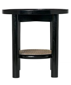 Noir Hide Away Side Table, Charcoal Black Side & End Tables