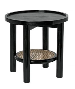 Noir Hide Away Side Table, Charcoal Black Side & End Tables
