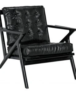 Noir Lauda Chair With Black Leather LIVING ROOM