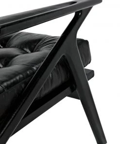 Noir Lauda Chair With Black Leather LIVING ROOM
