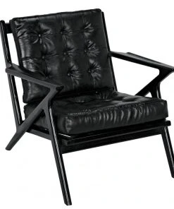Noir Lauda Chair With Black Leather LIVING ROOM