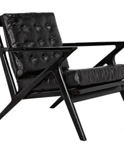 Noir Lauda Chair With Black Leather LIVING ROOM