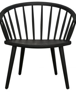 Noir Pauline Chair, Charcoal Black