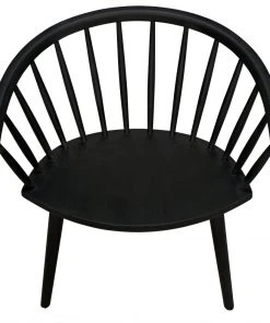 Noir Pauline Chair, Charcoal Black