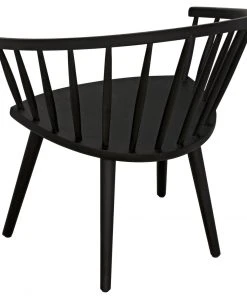 Noir Pauline Chair, Charcoal Black
