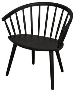Noir Pauline Chair, Charcoal Black