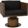 Noir Nori Chair With Metal Base LIVING ROOM