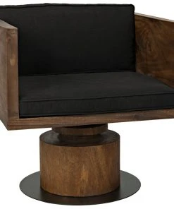 Noir Nori Chair With Metal Base LIVING ROOM