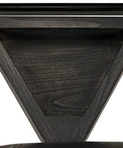 Noir Figaro Charcoal Black Chair With Jewelry Box LIVING ROOM