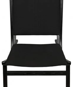 LIVING ROOM Noir Boomerang Chair, Charcoal Black