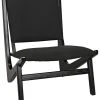 LIVING ROOM Noir Boomerang Chair, Charcoal Black 1 LIVING ROOM Noir Boomerang Chair, Charcoal Black
