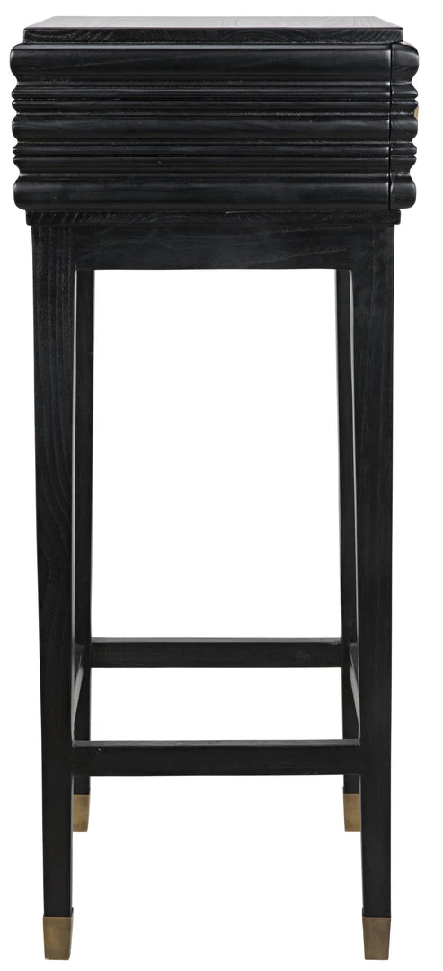 Noir Kitame Side Table With Drawer, Charcoal Black Side & End Tables 8 Noir Kitame Side Table With Drawer, Charcoal Black Side & End Tables